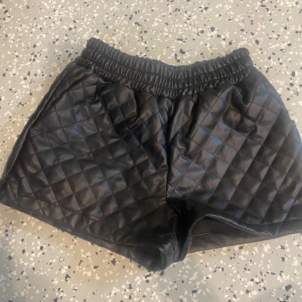 Forever 21 quilted faux leather shorts